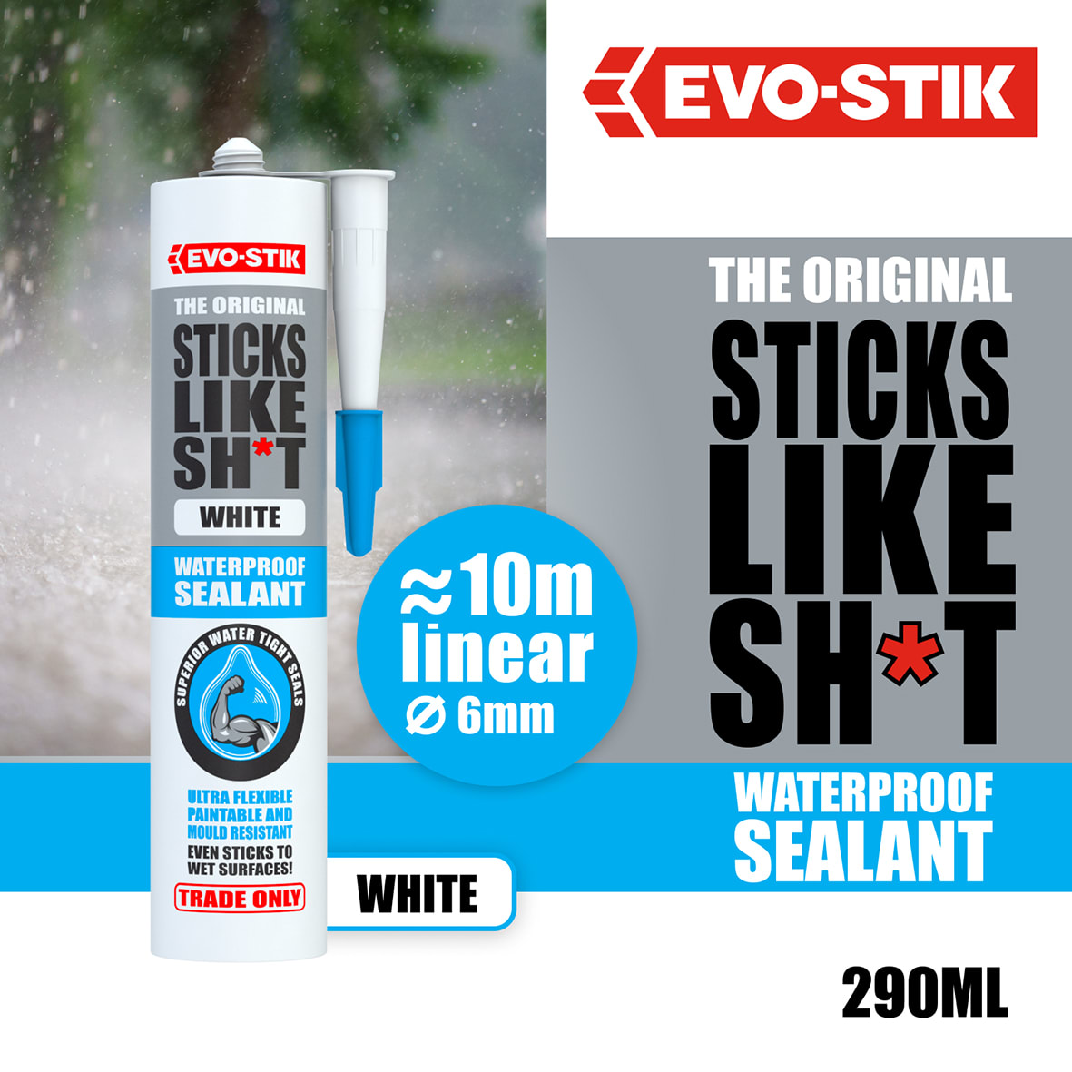 Sticks Like Waterproof Sealant - 290ml - White - view 3