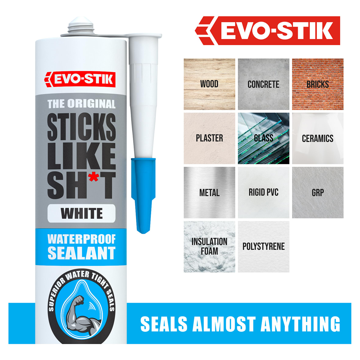 Sticks Like Waterproof Sealant - 290ml - White - view 5