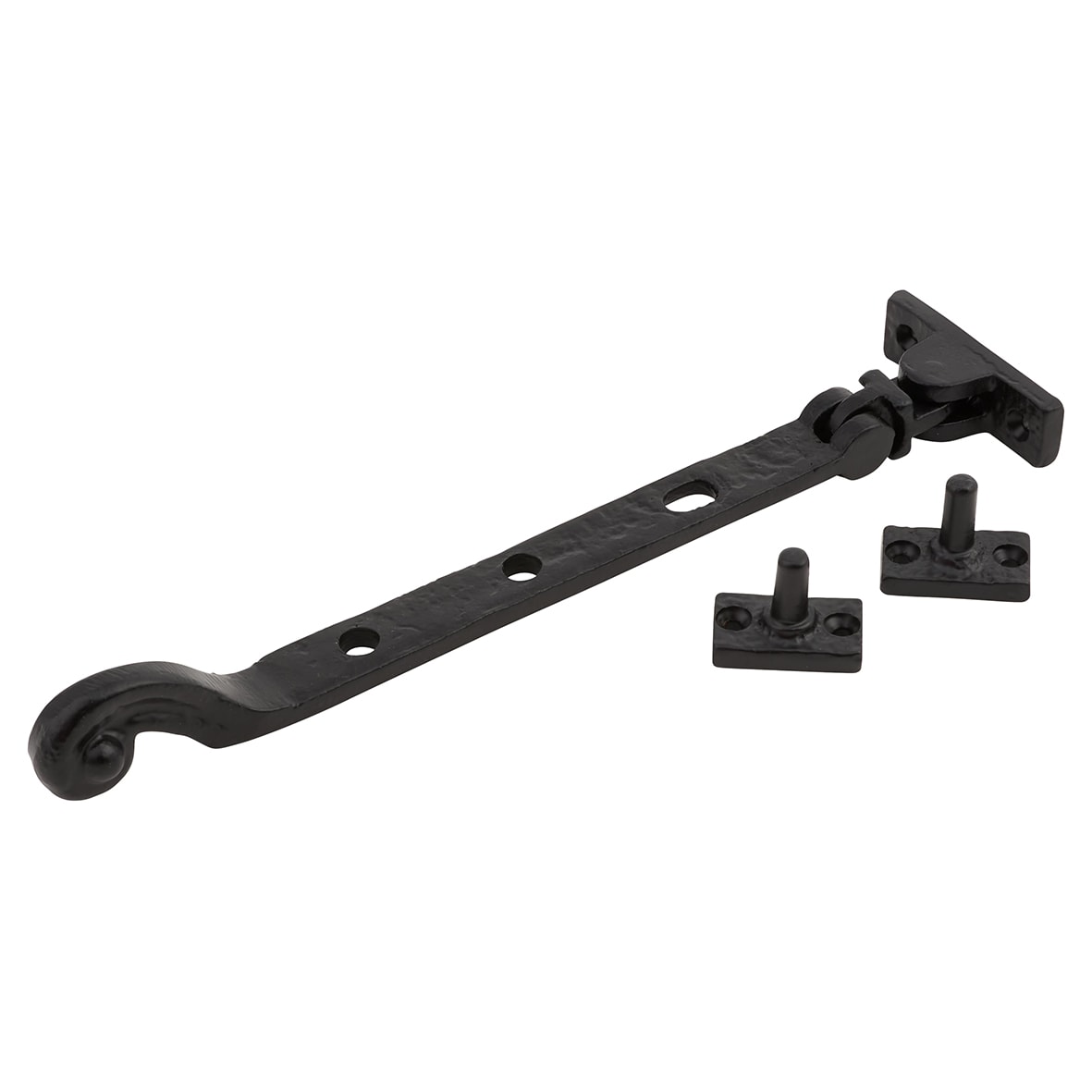 Tudor Casement Window Stay - 8"/200mm Length - Antique Black Iron - view 2
