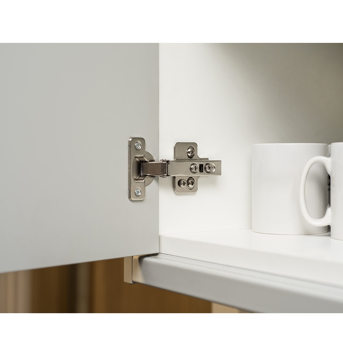 Clip-On Soft Close Cabinet Hinge - 110° - Inset - Zinc Plated - Pair - view 4