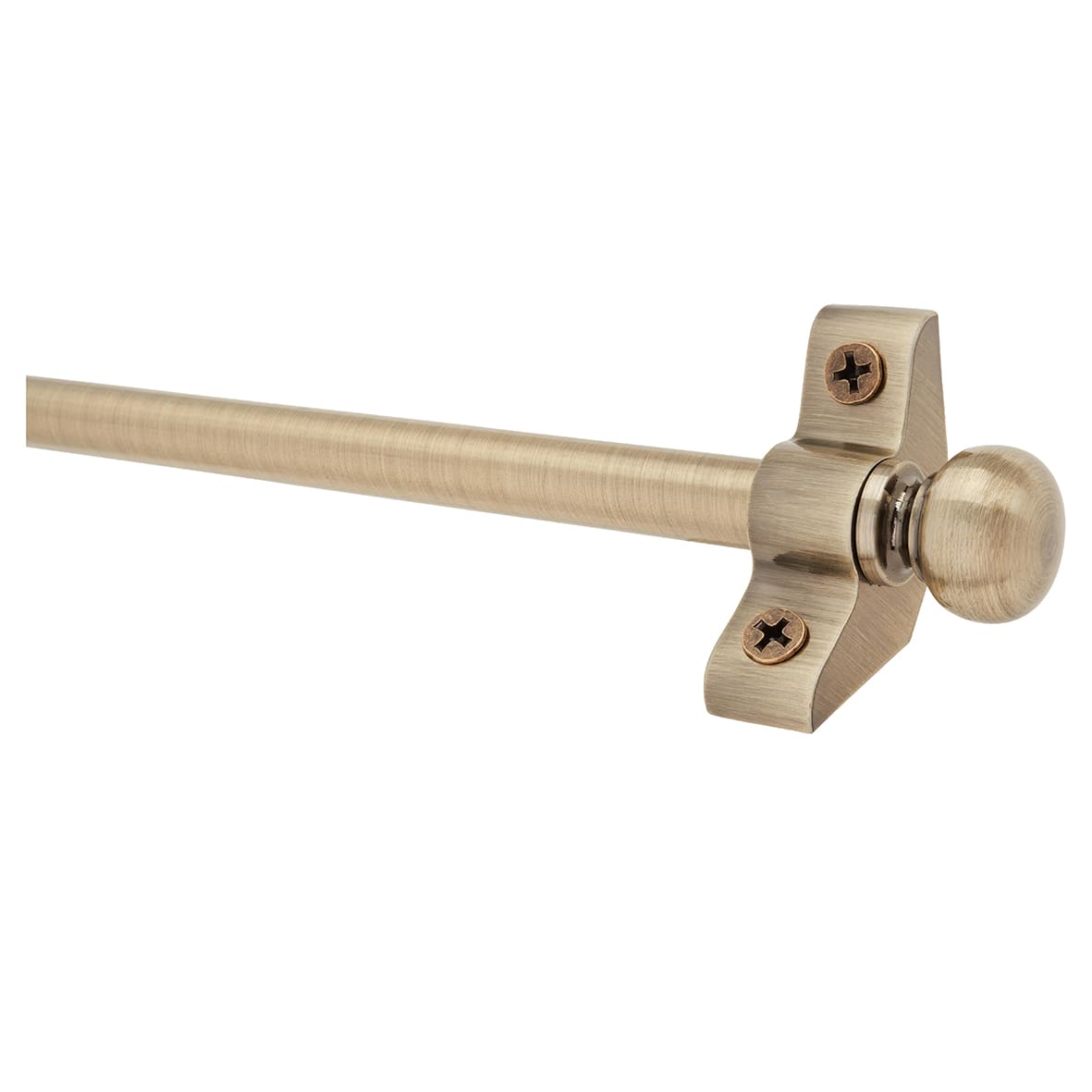 Stair Rod with Round Bulb Finials - 900mm Length - Antique Brass - view 2