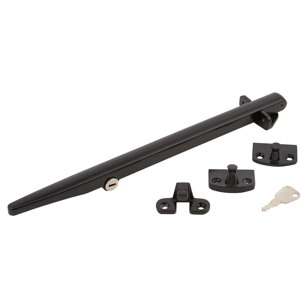 Timber Range Locking Casement Window Stay - 11"/280mm Length - Black - view 2