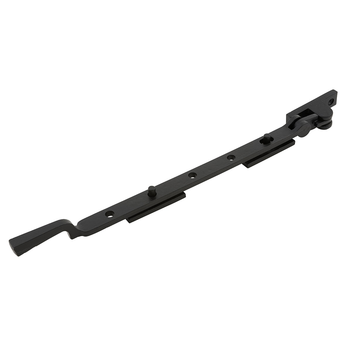 Square Casement Window Stay - 12"/300mm - Smooth Black - view 2