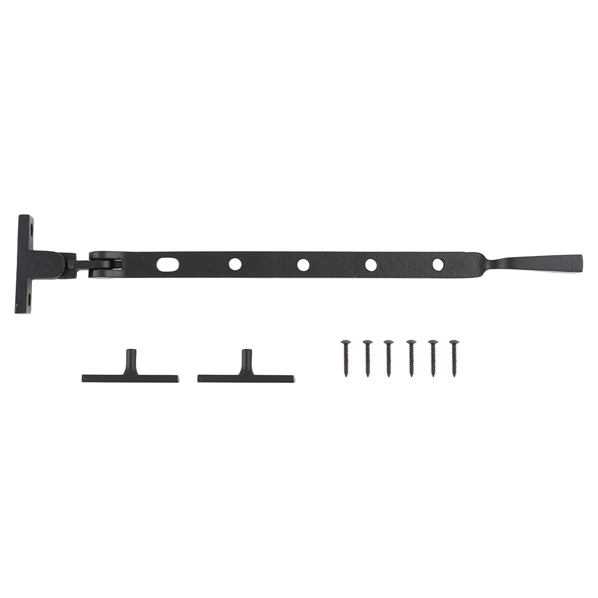 Square Casement Window Stay - 12"/300mm - Smooth Black - view 4
