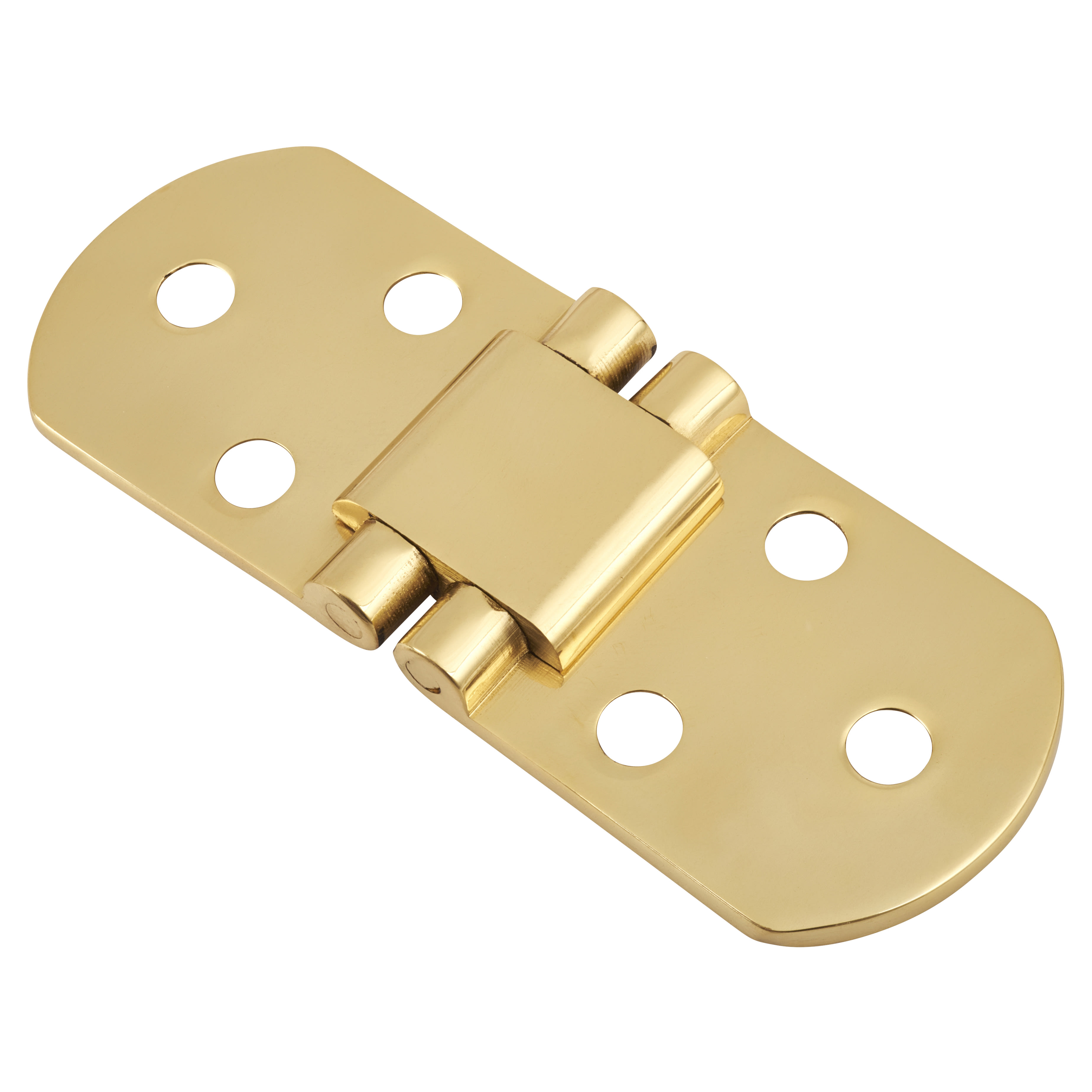 Counter Flap Cabinet Hinge - 80 x 30 x 2.5mm - Polished Brass - Pair - view 3