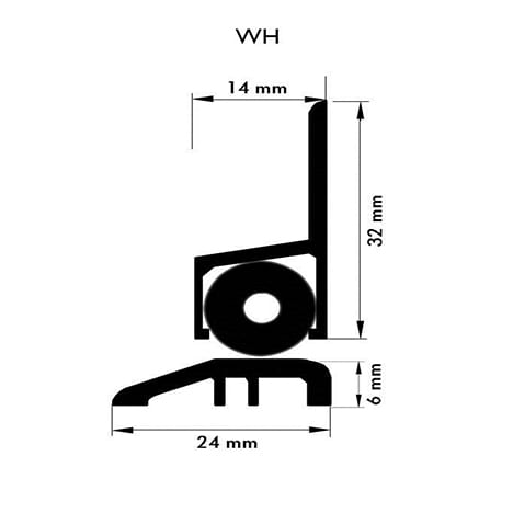 Thunder Seal & Threshold - 1200mm Length - Silver - view 2