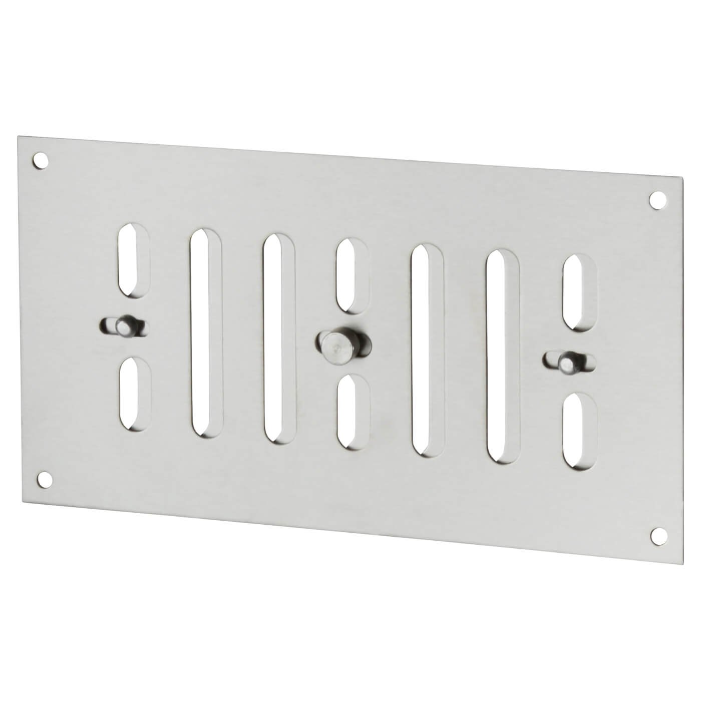 Hit & Miss Vent - 165 x 89mm - Satin Chrome - view 2