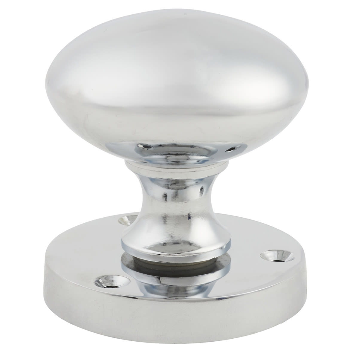 Polished Chrome Round Mortice Door Knob - 60mm Rose Diameter - view 2