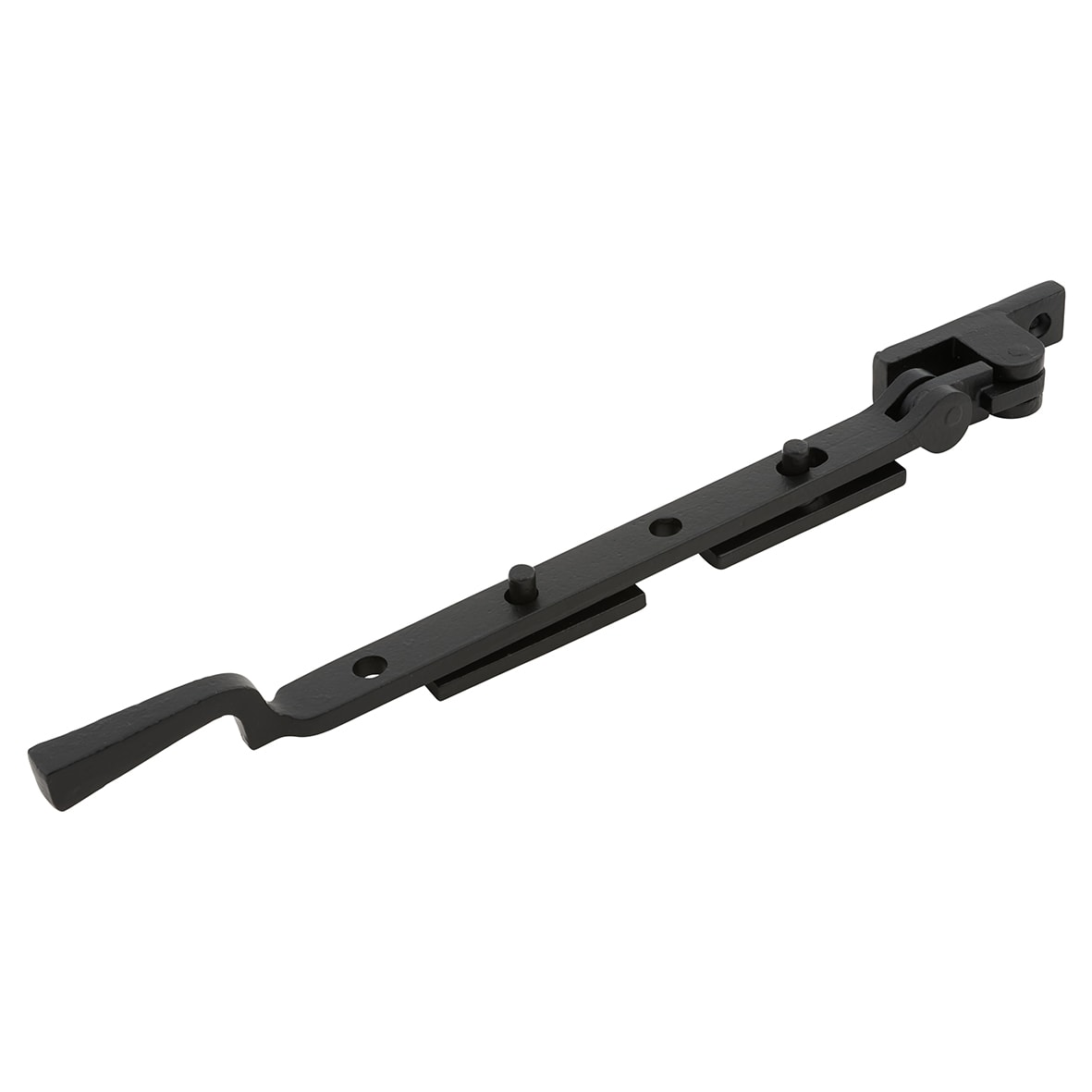 Square Casement Window Stay - 10"/250mm - Smooth Black - view 2