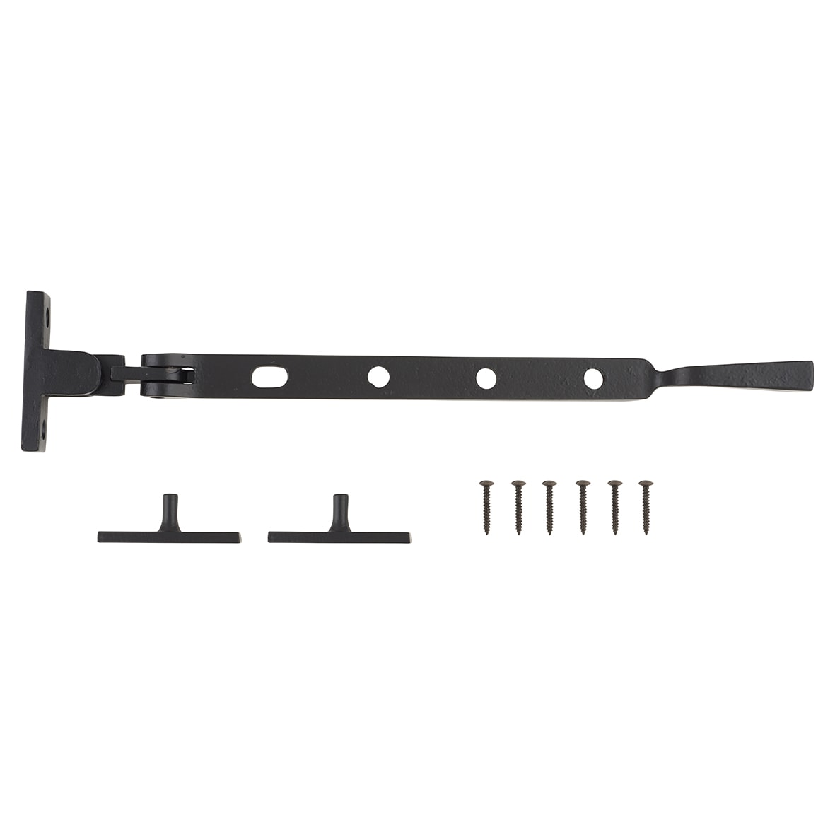 Square Casement Window Stay - 10"/250mm - Smooth Black - view 4