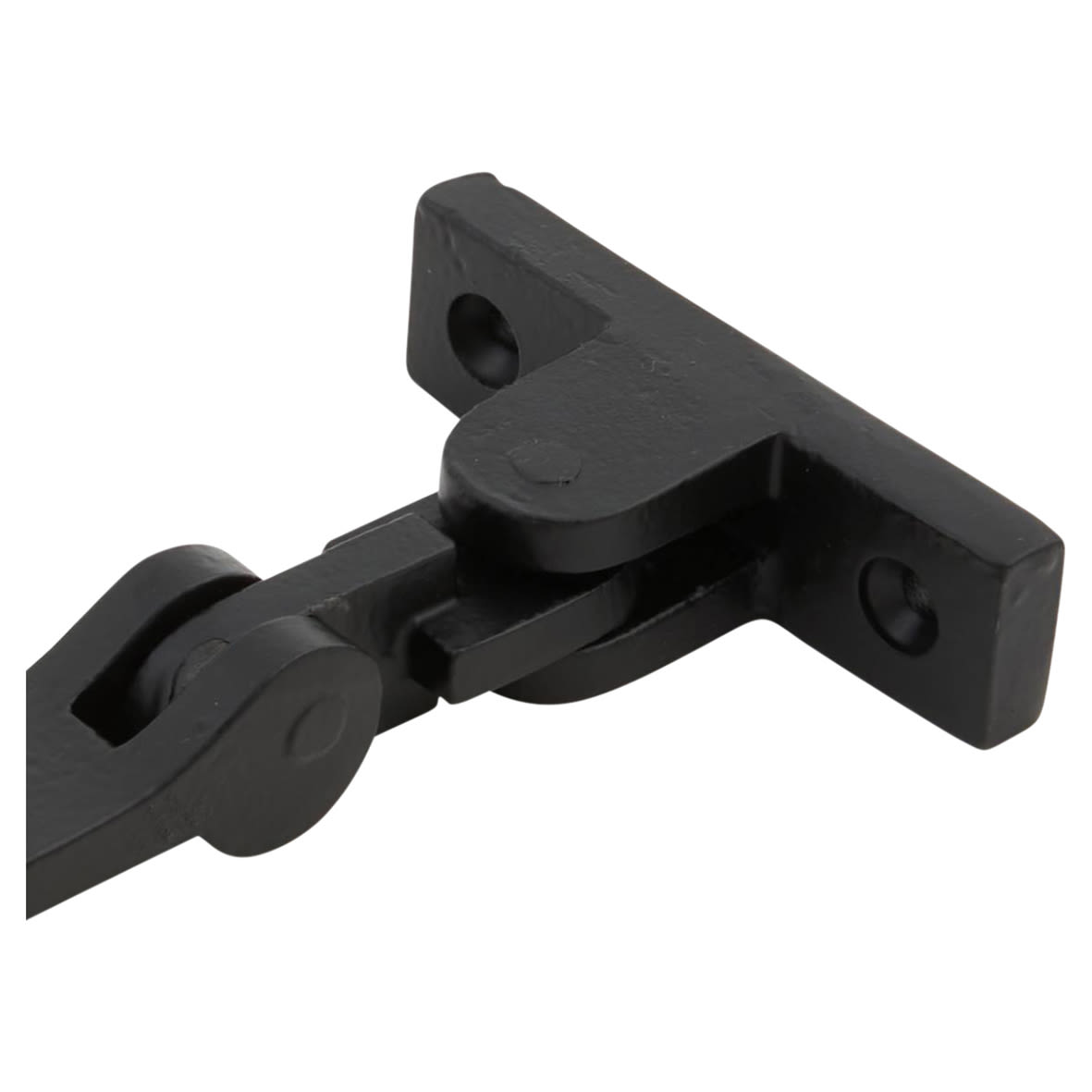 Square Casement Window Stay - 10"/250mm - Smooth Black - view 5