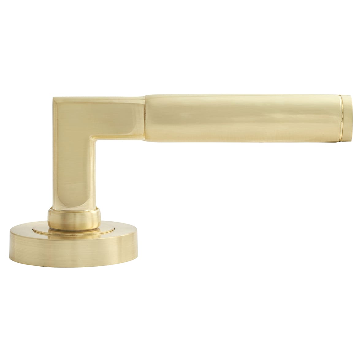 Brass Satin Brass Latch Door Handles on Rose Ultimate Door Pack - Belas Range - view 6
