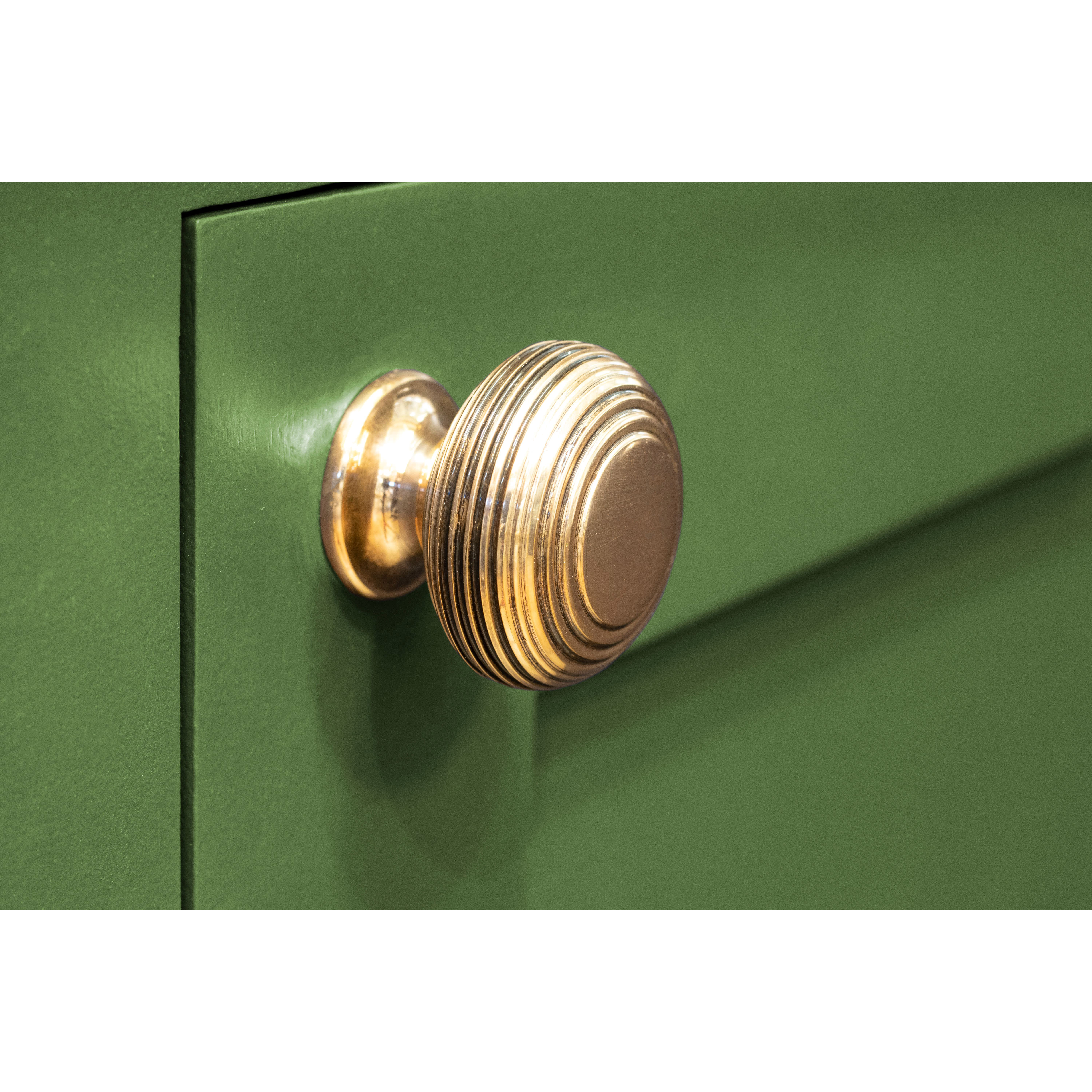 Beehive Round Cabinet Knob - 40mm Diameter - Polished Bronze - view 2