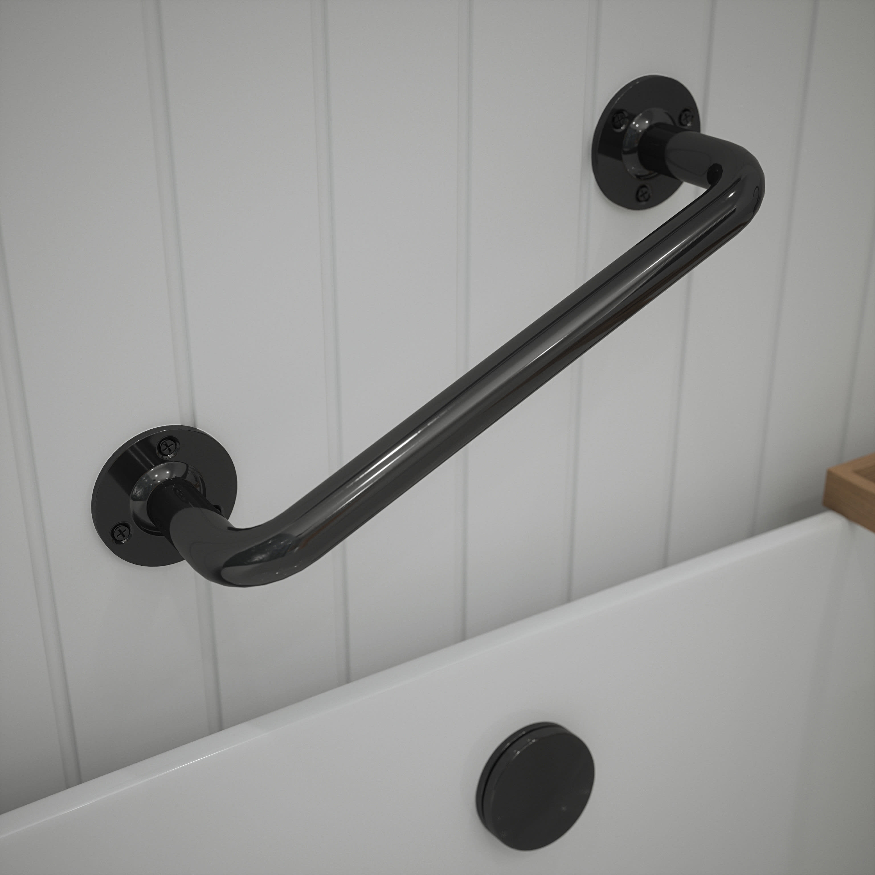 25mm Steel Grab Rail - 305mm Length - Gun Metal - view 2
