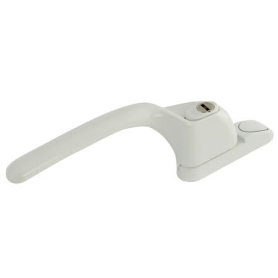 uPVC/Timber Connoisseur Offset Locking Multipoint Window Handle - Left Hand - White - view 2