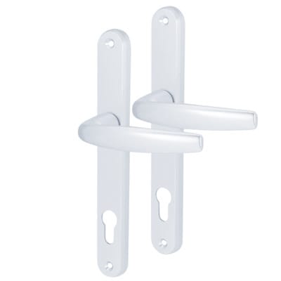 1530/3830N White uPVC Multipoint Door Handles - 140mm Bolt c/c - 92mm c/c - Atlanta Range - view 2