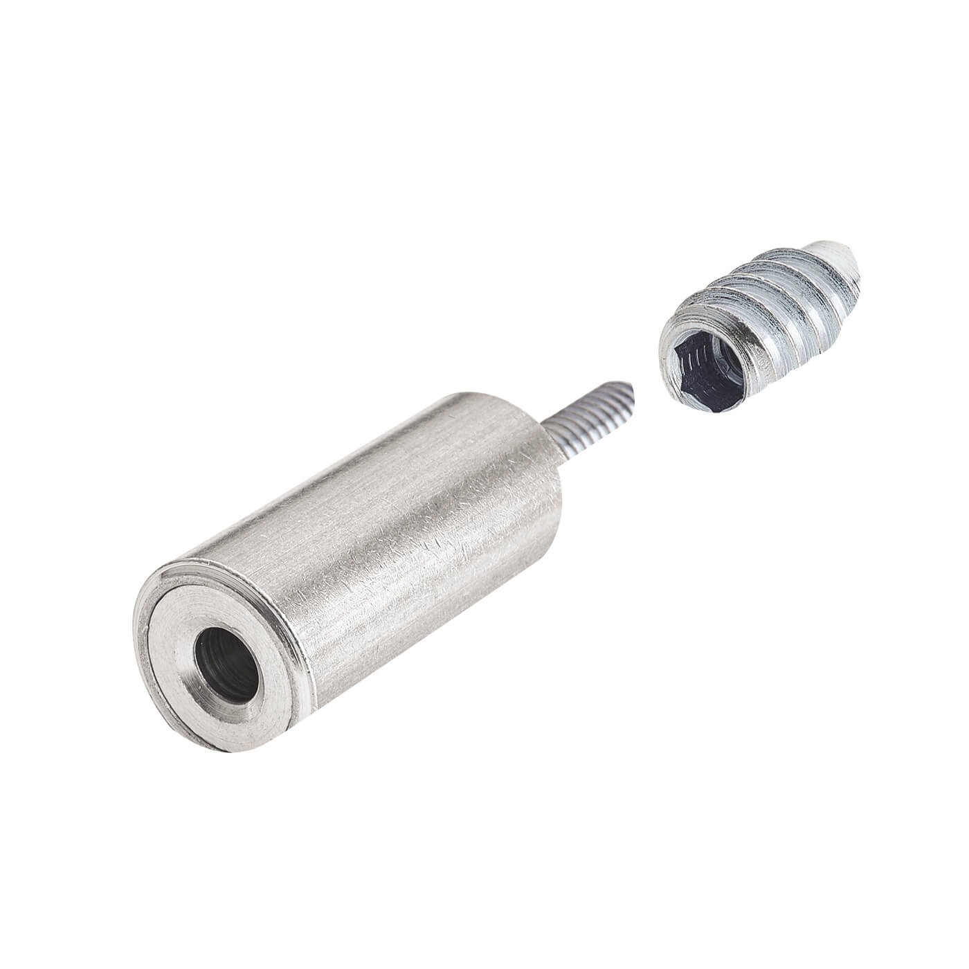 Bramah Rola Wooden Sash Window Stop - 31mm - Satin Chrome - 2 Body + 4 Inserts - view 2