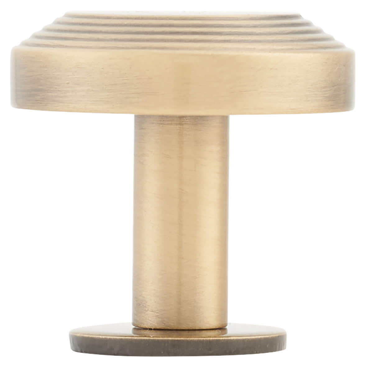 Marcus Ridge Round Cabinet Knob - 32mm Diameter - Antique Brass - view 2