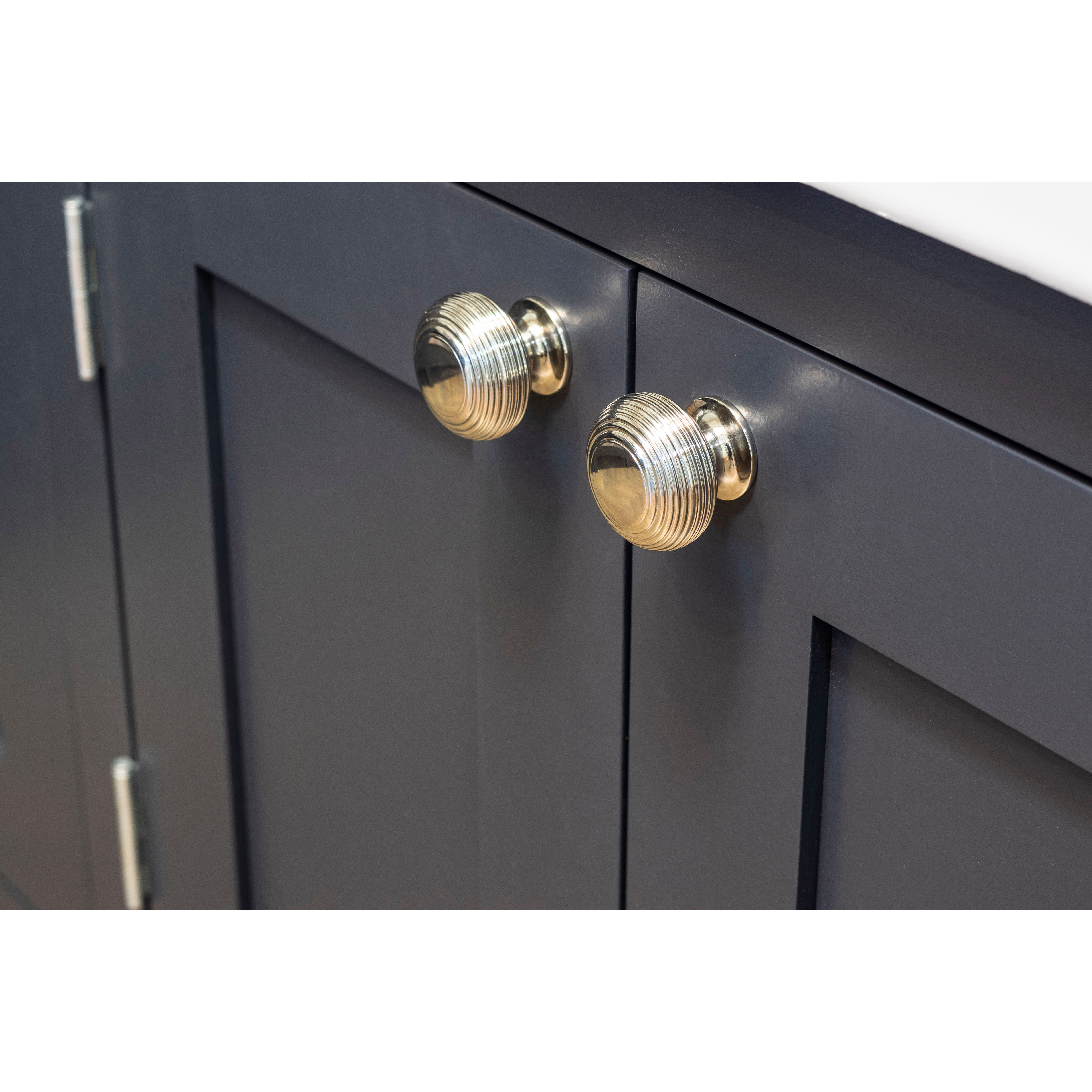 Beehive Round Cabinet Knob - 40mm Diameter - Polished Chrome - view 2