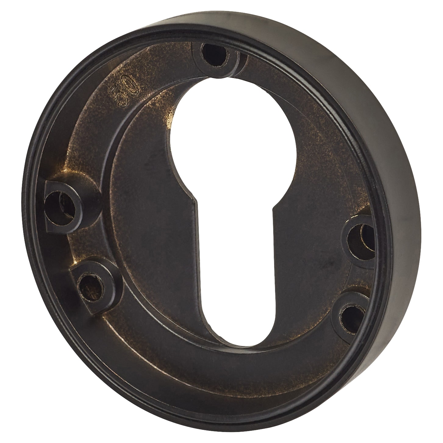 Escutcheon - 52mm Diameter - Euro - Matt Black - view 2