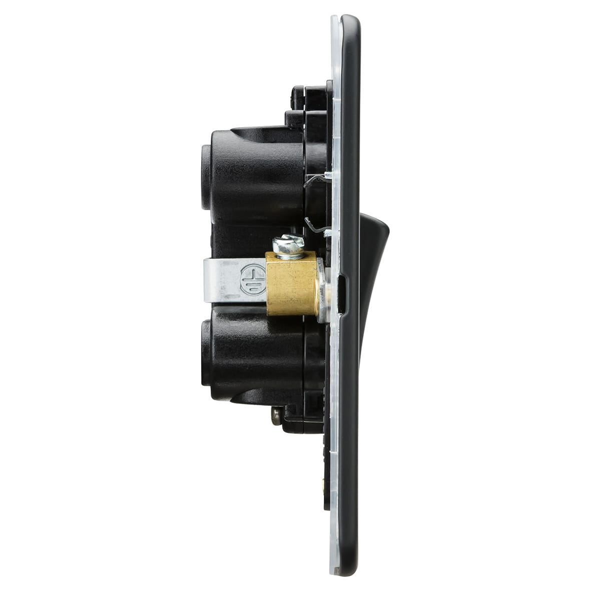 45A 1 Gang Screwless Double Pole Cooker Switch with Neon - Anthracite Grey - view 2