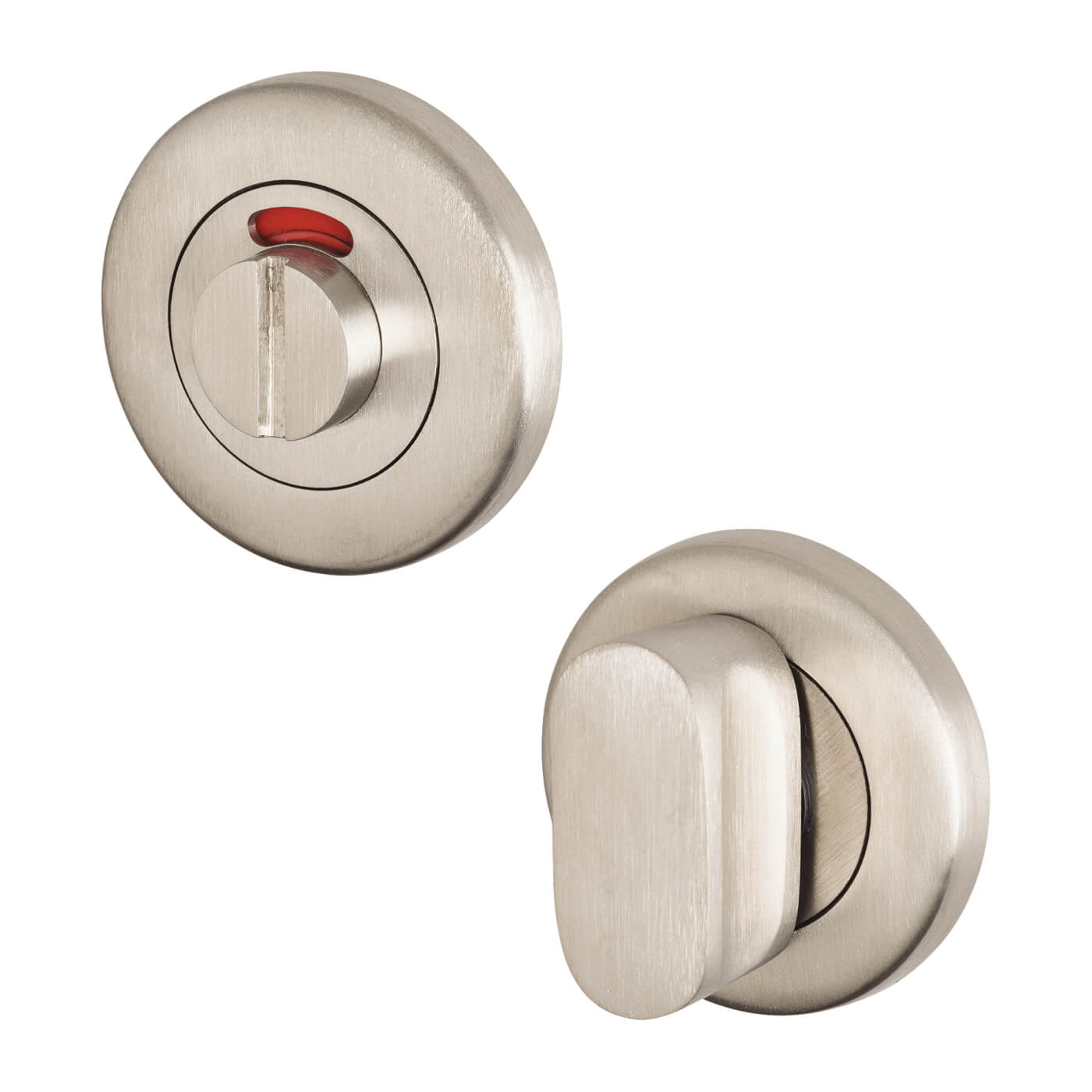 Bathroom Turn & Release with Indicator - 50mm Diameter - Satin Stainless Steel - view 2