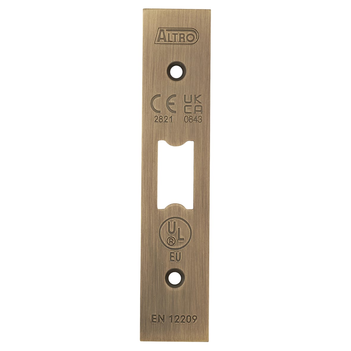 Heavy Duty Bolt Through Flat Latch - 79mm Case - 57mm Backset - Square - Antique Brass - view 4