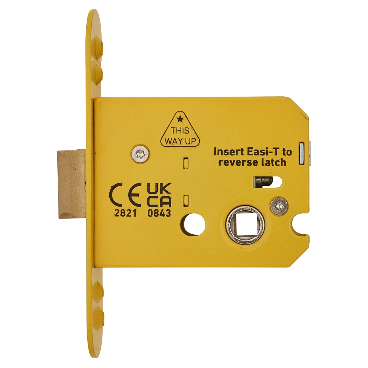 Heavy Duty Bolt Through Flat Latch - 79mm Case - 57mm Backset - Square - Antique Brass - view 5