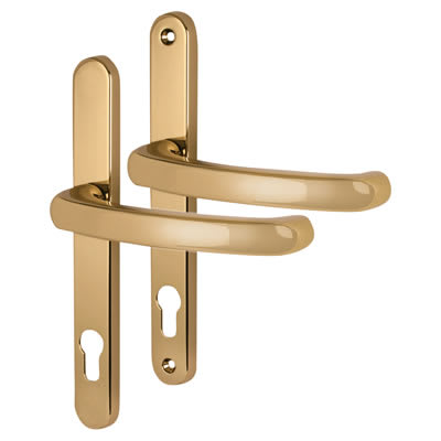Hardex Gold uPVC Extended Multipoint Door Handles - 92mm c/c - Balmoral Range - view 2