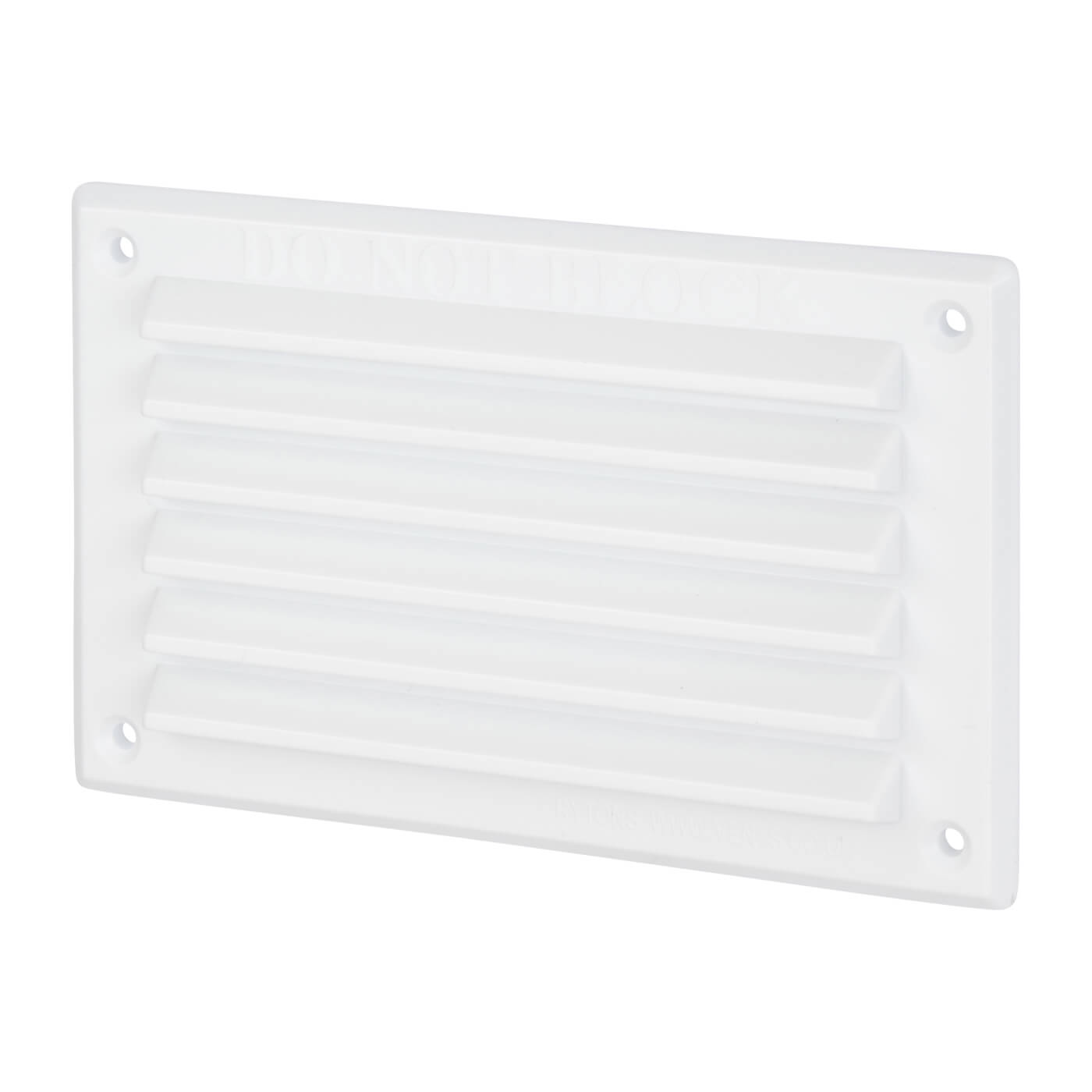 Louvre Vent - 155 x 94mm - 4748mm² Free Air Flow - White Plastic - view 2