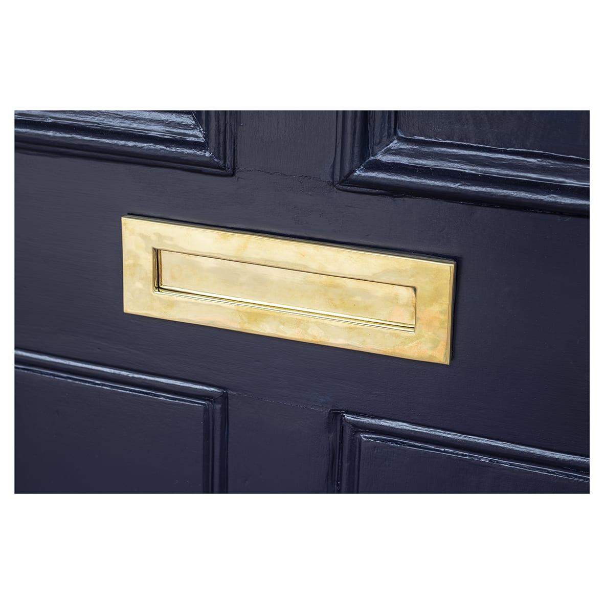 Traditional Letter Plate - 315 x 92mm - Door Thickness 42-72mm - Aged Brass - view 4