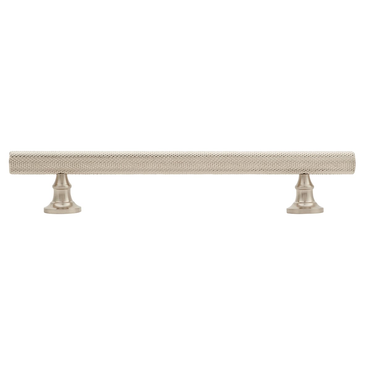 York 12mm Knurled T-Bar Cabinet Pull Handle - 128mm Centres - Satin Nickel - view 2