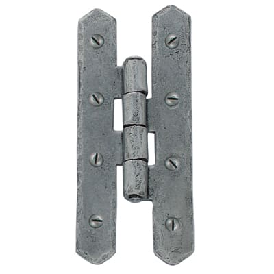 H Door Hinge - 102 x 41mm - Pewter - Pair - view 2