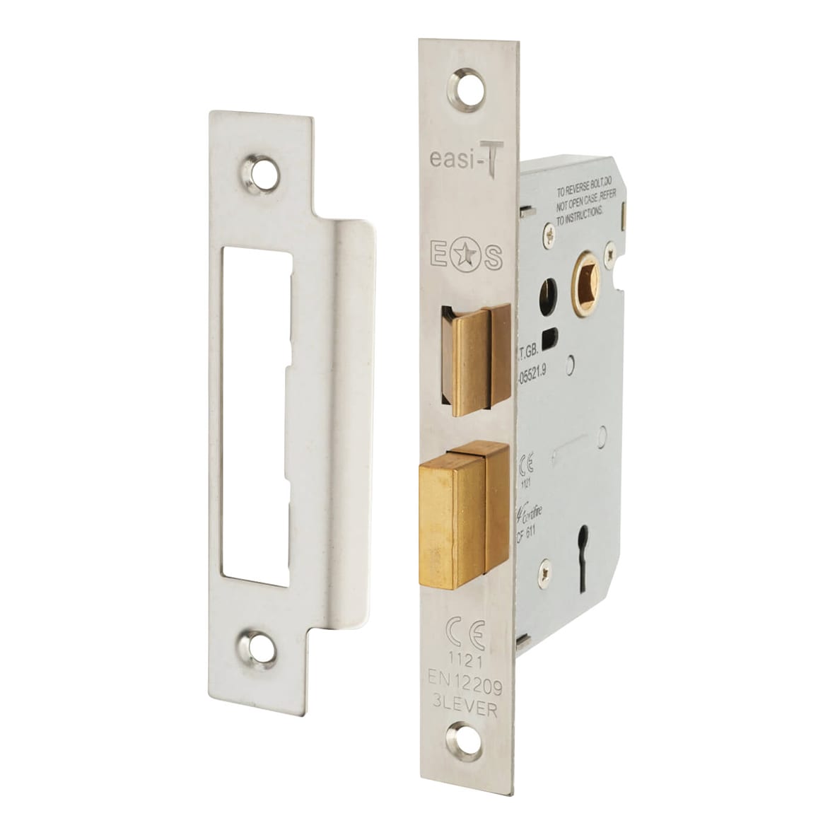 Polished Chrome Budget Scroll 3 Lever Sashlock Door Handles Pack - Mia Range - view 3