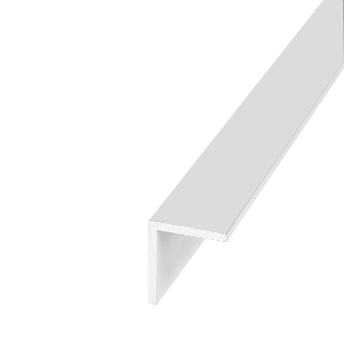1000mm Plastic Angle - Unequal Sided - 25 x 20 x 2mm - White - view 2