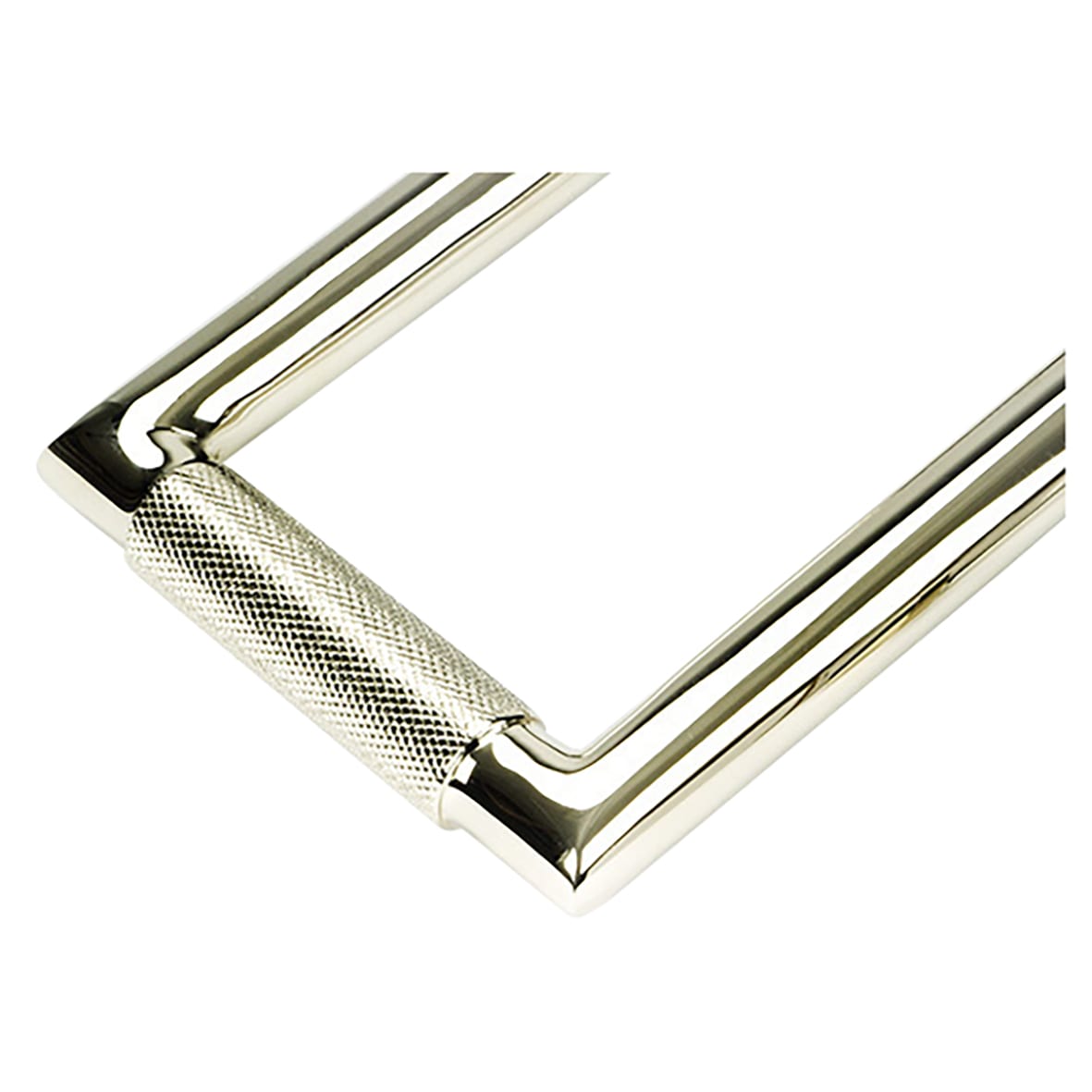 Brompton Rectangular Knurled Door Knocker - Polished Nickel - 145 x 90mm - view 4