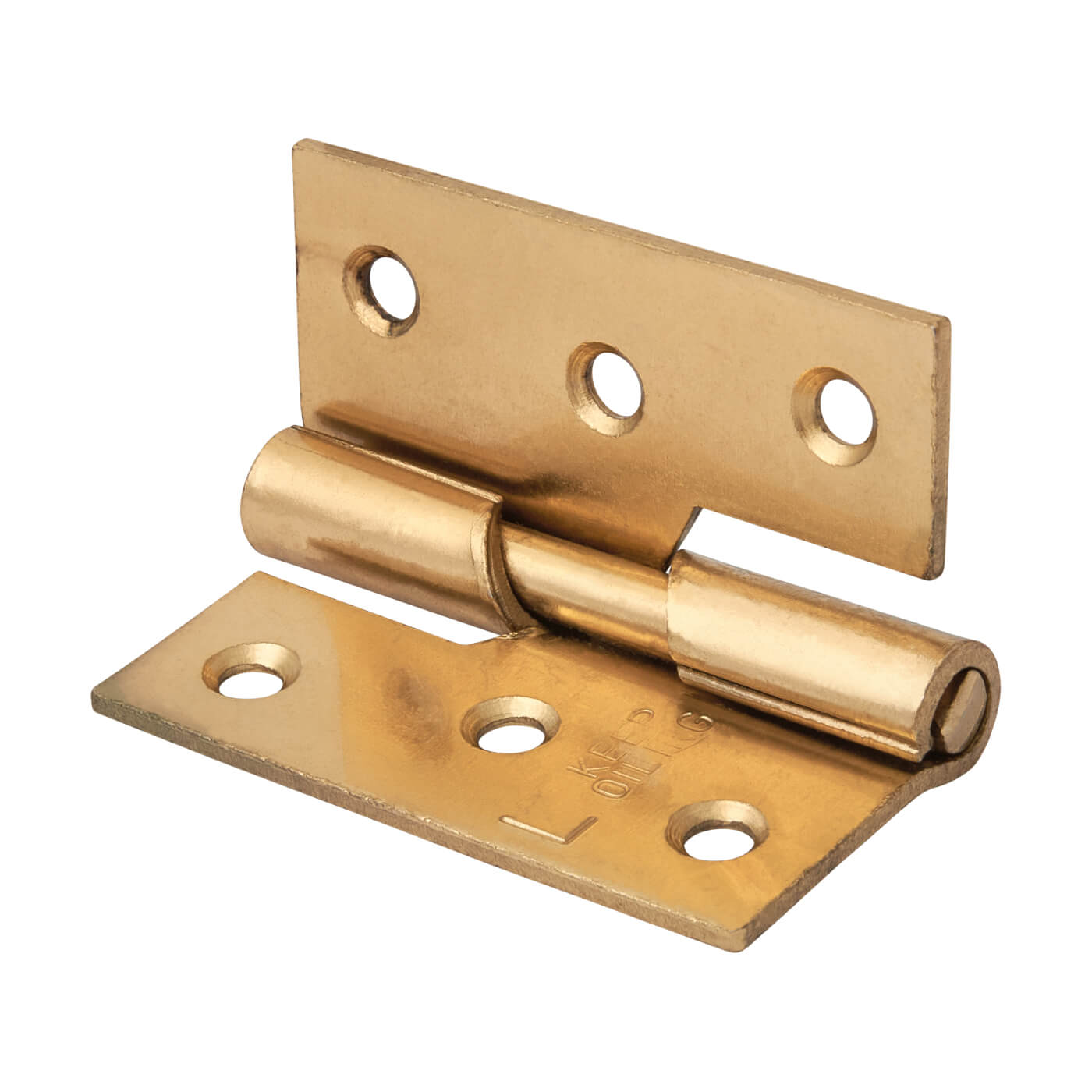Rising Butt Door Hinge - 75 x 70 x 2.5mm - Left Hand - Electro Brass - Pair - view 3