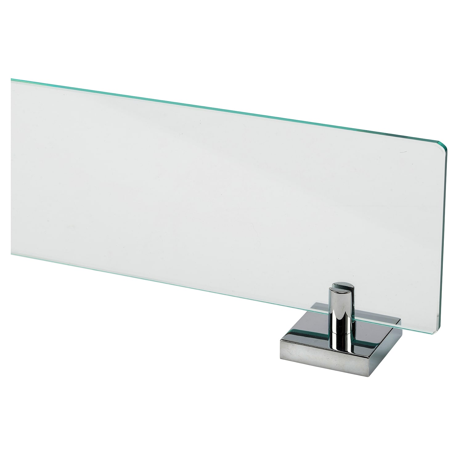 Chester Glass Shelf - 590 x 132.5mm - Polished Chrome - view 5