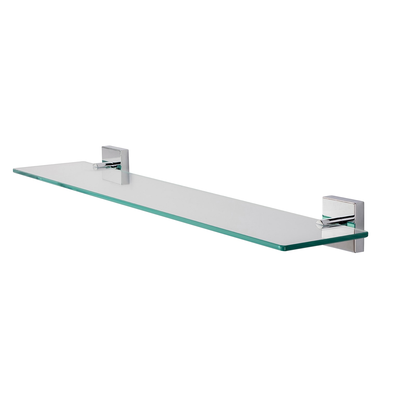 Chester Glass Shelf - 590 x 132.5mm - Polished Chrome - view 6