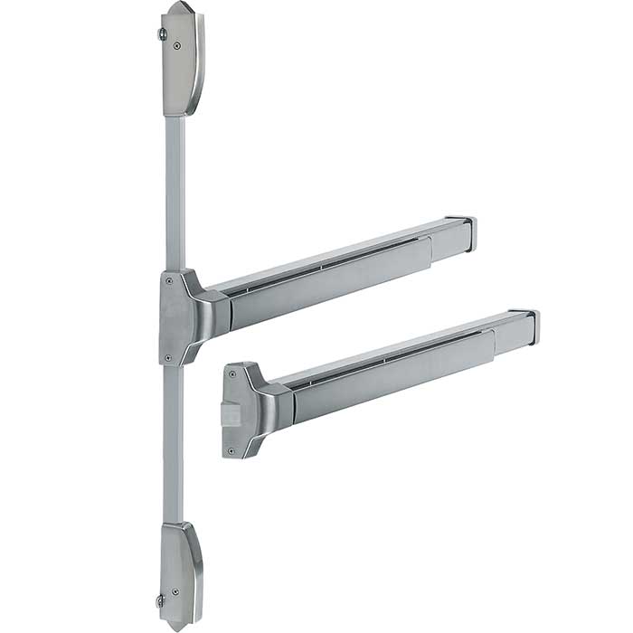 Touchbar Rebated Double Door Panic Bar Set - Timber Door - Satin Stainless Steel - view 2