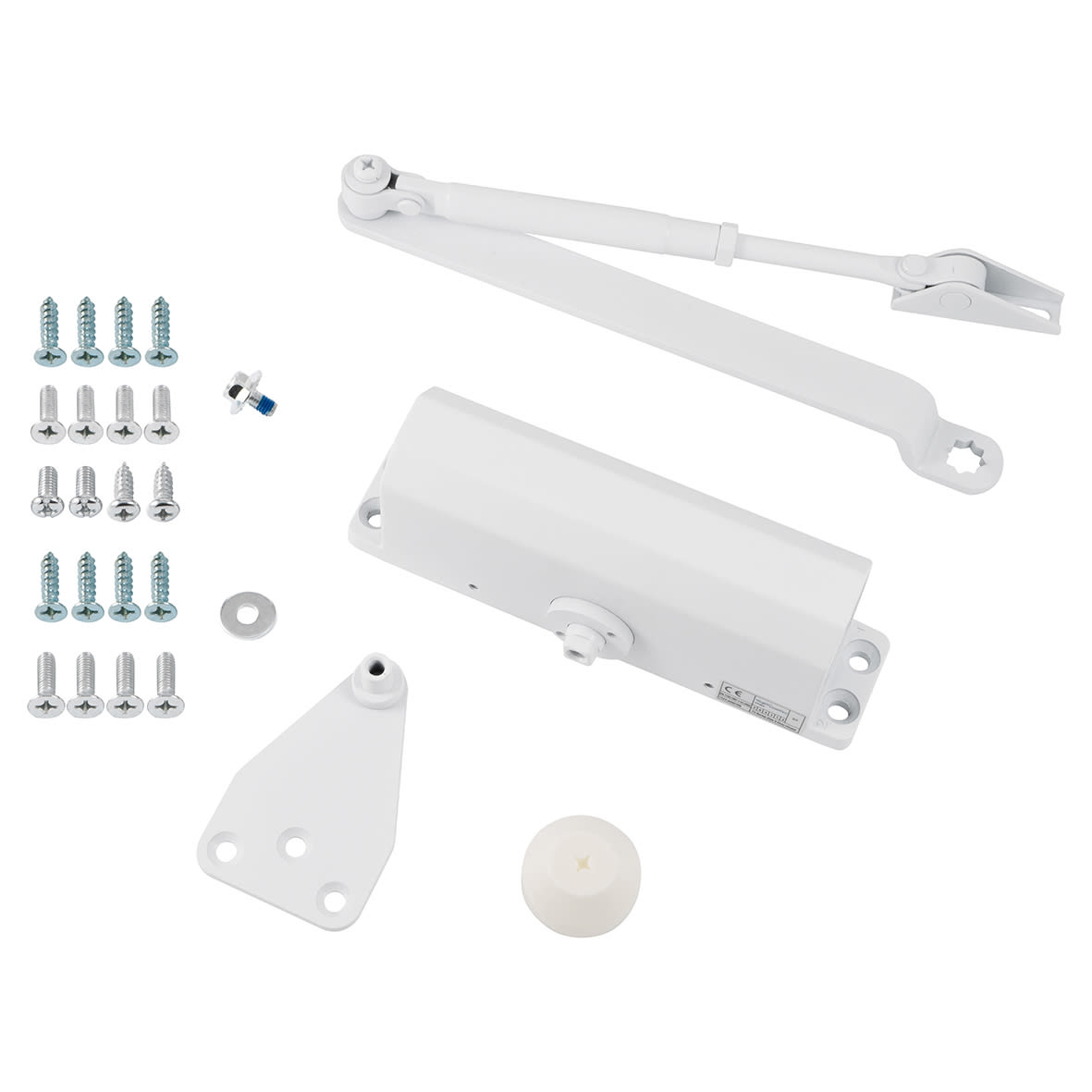 73 Series Overhead Fire Door Closer - Power Size 3 - Push/Pull Mounting - No Cover - White - view 2