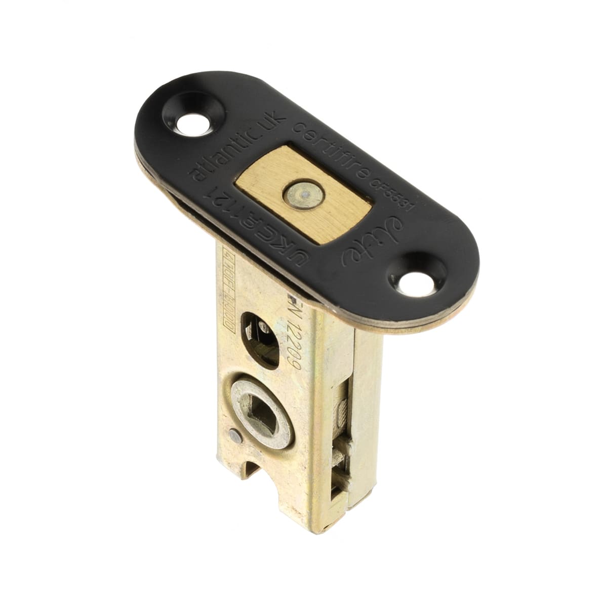 Fire-Rated Bolt Through Tubular Bathroom Deadbolt - 65mm Case - 45mm Backset - Radius - Dark Bronze - view 2