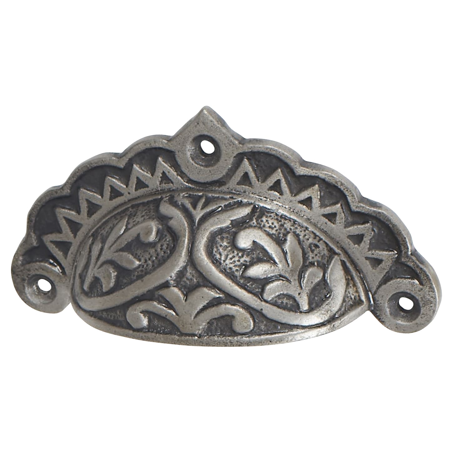 Edwardian Cabinet Cup Handle - 88mm Centres - Pewter Effect - view 2