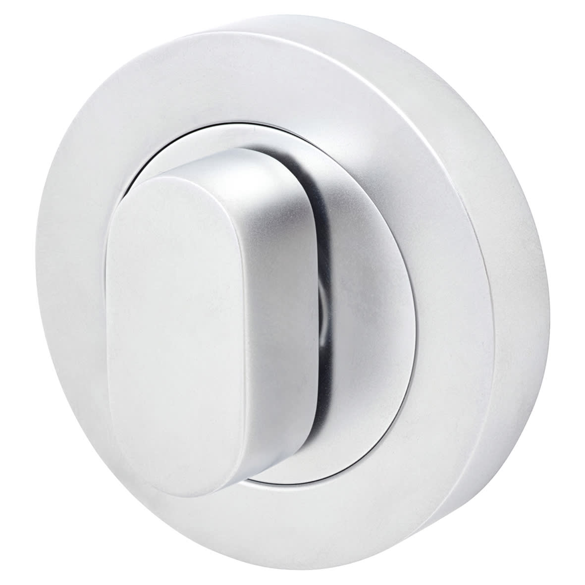 Oval Bathroom Turn & Release - 52mm Diameter - Satin Chrome - view 2