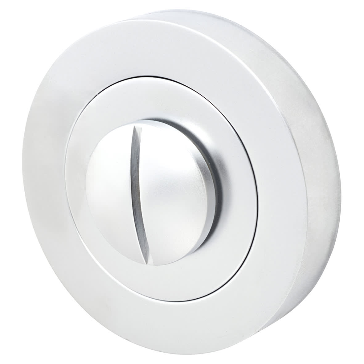 Oval Bathroom Turn & Release - 52mm Diameter - Satin Chrome - view 3