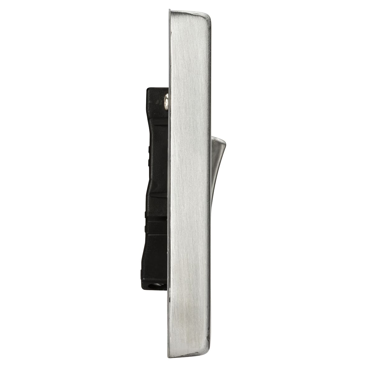 10AX 1 Gang 2 Way Square Edge Plate Light Switch - Brushed Chrome - view 3