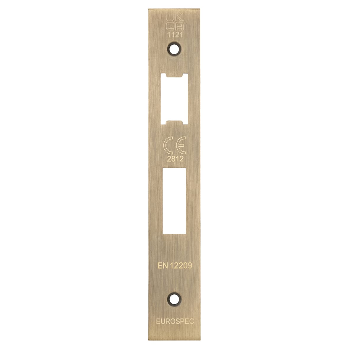 Architectural Bolt Through Bathroom Lock - 65mm Case - 44mm Backset - Square - Antique Brass - view 3