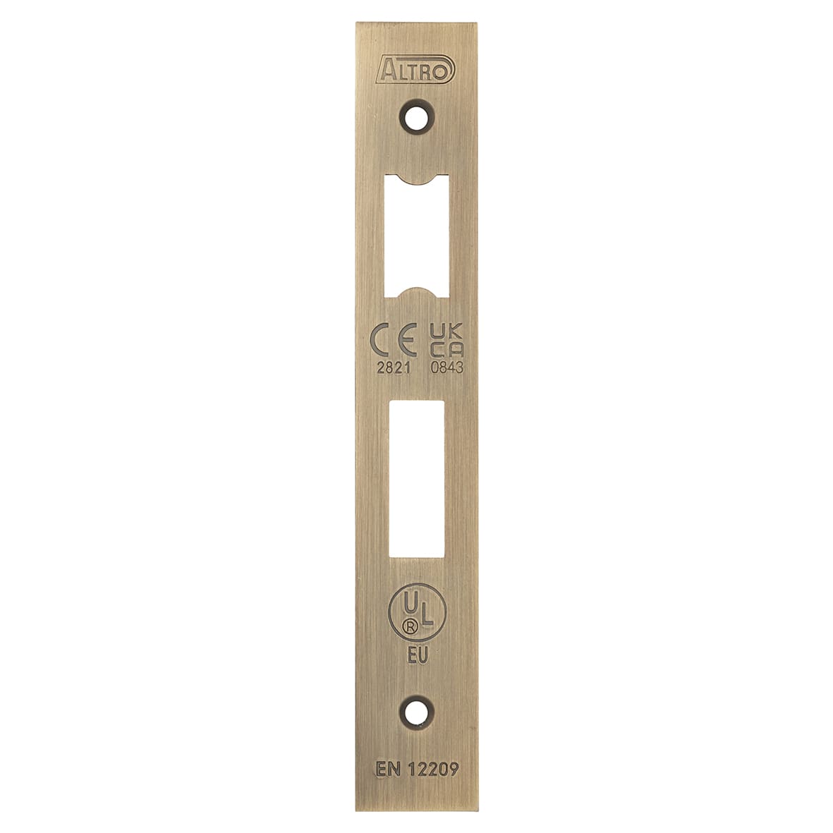 Architectural Bolt Through Bathroom Lock - 65mm Case - 44mm Backset - Square - Antique Brass - view 4
