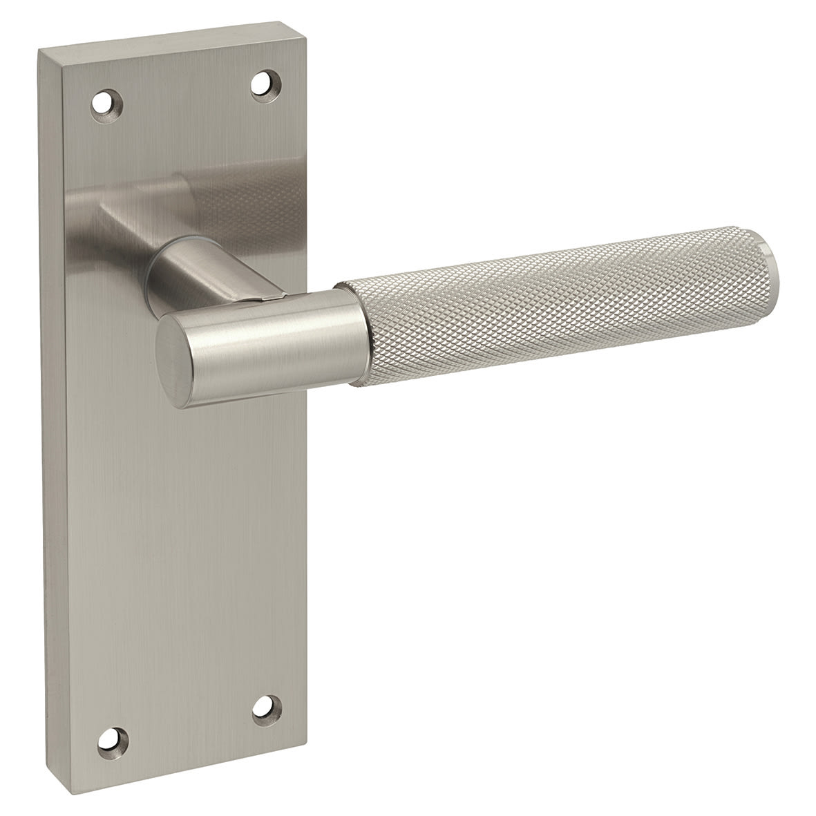 Satin Nickel Knurled Latch Door Handles Pack - Remi Range - view 3