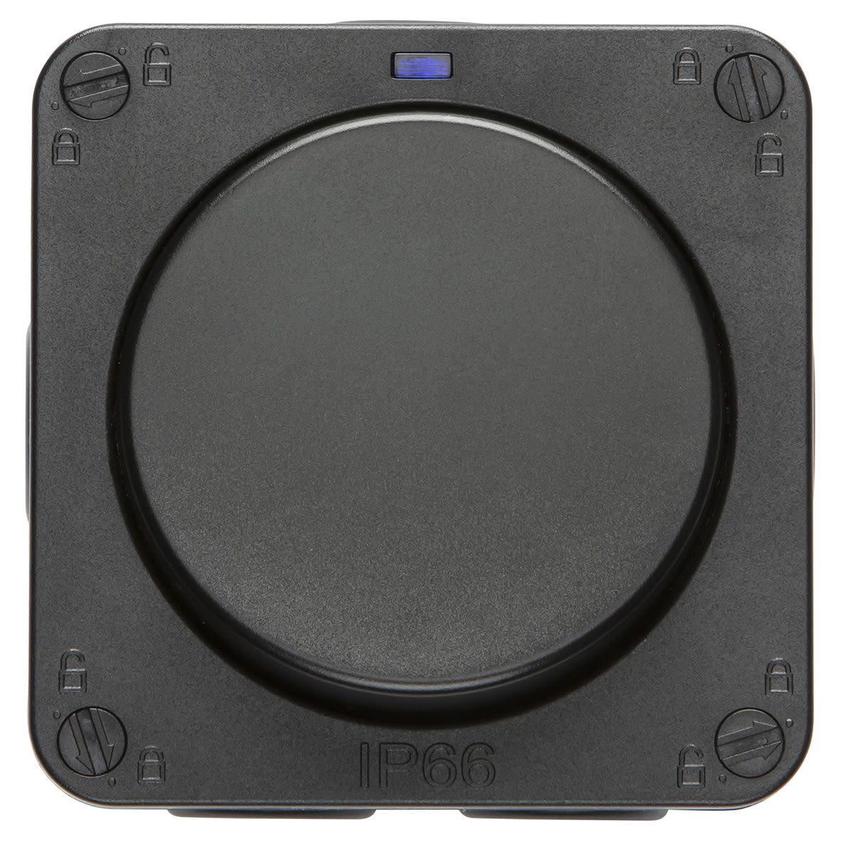 20AX 1 Gang 2 Way Outdoor Weatherproof Switch with LED - Black - view 3